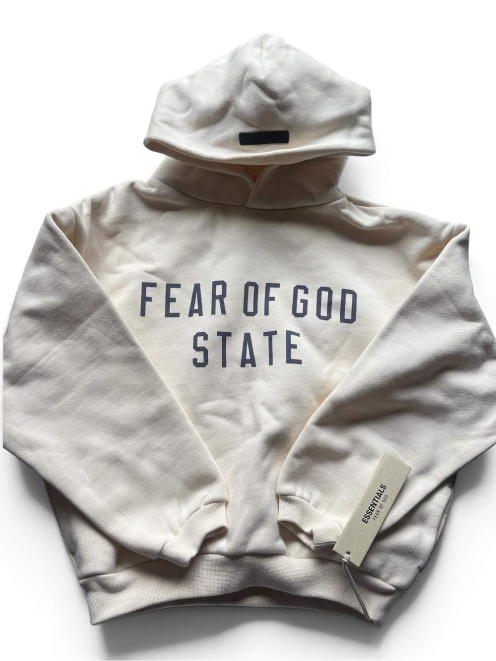 Fear of God Crewneck Sweatshirt - Cream with Navy Print